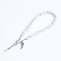 أسورة + سبحة فيروز أبيض شكل جناح