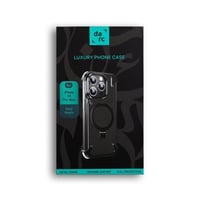 دارك - جراب جلد لهاتف الايفون 15 مقاوم للصدمات كحل...