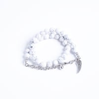 أسورة + سبحة فيروز أبيض شكل جناح