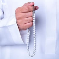 أسورة + سبحة فيروز أبيض شكل جناح