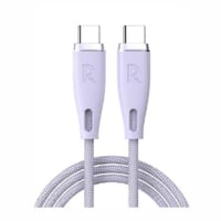 كيبل شحن راف باور تايب سي نايلون 1.2 متر - بنفسجي