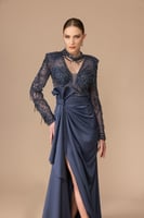 فستان حصة - أزرق