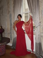 فستان نور - أحمر