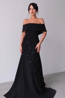 فستان جوانا - أسود