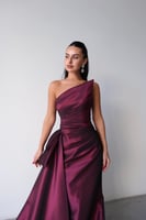 فستان لانا - عنابي