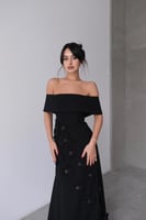 فستان جوانا - أسود