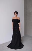 فستان جوانا - أسود