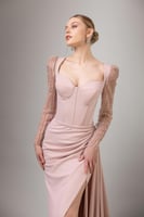 فستان أفنان - وردي