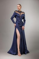 فستان بيان - كحلي