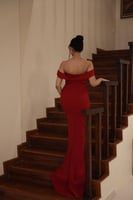 فستان ليال - أحمر