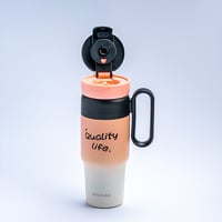 Quality life mug - white pink 570ML