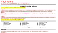 Law and Political Science CV