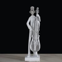 مجسم موسيقي الكمان باللون الابيض