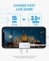 شاحن جداري انكر بمنفذ واحد -اللون ابيض