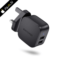 راف باور - فيش جداري 17واط بمنفذين usb راف باور