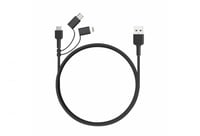 اوكي سلك شاحن 3 في 1 بطول 1.2 م معتمد من ابل - اسو...