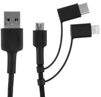 اوكي سلك شاحن 3 في 1 بطول 1.2 م معتمد من ابل - اسو...