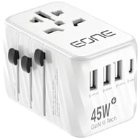 شاحن جداري للسفر من EONE بقوة 45 واط 4منافذ اللون...