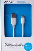 انكر كيبل جلكسي 2 متر نايلون متوفر باللون الابيض و...