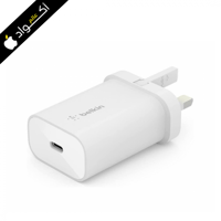 بيلكن فيش منزلي منفذ PD لجميع الاجهزه 25w لون أبيض