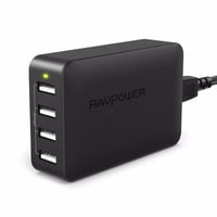 RAVPOWER منصة راف باور شاحن جداري 4 منافذ وبأفياش...