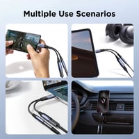 وصلة JOYROOM بمنفذ تايب سي إلى تايب سي + منفذ AUX