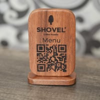 ستاند الباركود من خشب الجوز