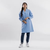 بالطو لباسي سماوي قصير