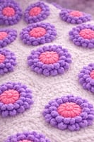 بطانية أزهار الربيع بخيوط البرفي