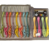 مجموعة سنارات كروشيه ملونة