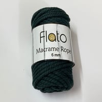 خيوط فلاتو مكرمية روب زيتي داكن 6 ملم