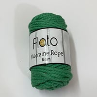 خيوط فلاتو مكرمية روب أخضر 6 ملم