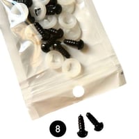 عيون دمى لون أسود مقاس 8 ملم