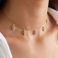 طقم ميسيكا سلسال شوكر مع حلق