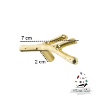 326 - مقبض فرع شجرة صغير ذهبي ( قطعة واحدة )