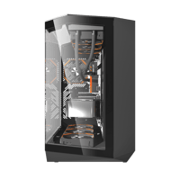 DARKFLASH DY470 BLACK ATX PC CASE WITH 4X ARGB FAN...