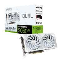 ASUS Dual RTX 5060 Ti 16GB White OC | كرت شاشة ايس...