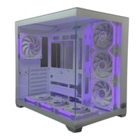 GTW GAMING COMPUTER CASE, WHITE MID TOWER ATX CASE...