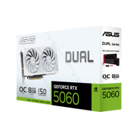 ASUS Dual RTX 5060 White OC 8GB GDDR7 | كرت شاشة ا...