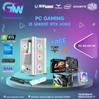 تجميعة بي سي قيمنق وايت ايدشن i5 12400F RTX4060