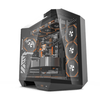 DARKFLASH DY470 BLACK ATX PC CASE WITH 4X ARGB FAN...