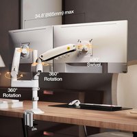 حامل شاشة مكتبي مزدوج عالمي من NB نورث بايو ، يتمي...