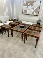 طقم طاولات خشب السنديان