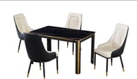 طاولة طعام سطح رخام 4 كراسي