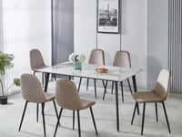 طاولة طعام مودرن 6 كراسي