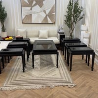 طقم طاولات خشبية اسود