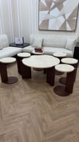 طقم طاولات بني فاخر