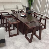 طقم طاولات قشرة الجوز