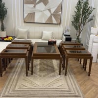 طقم طاولات خشبيه