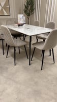 طاولة طعام سيراميك مع 4 كراسي
